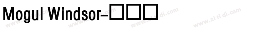 Mogul Windsor字体转换